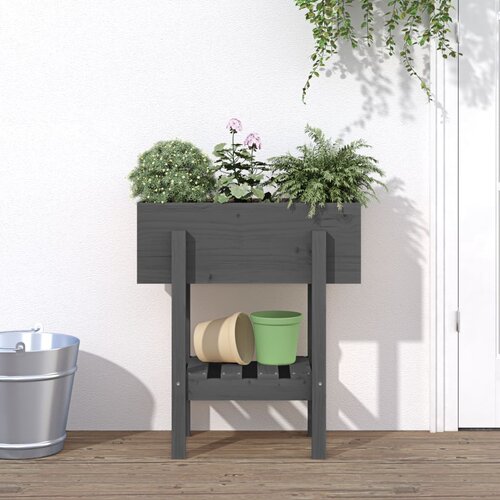 vidaXL Vrtna sadilica siva 62 x 30 x 69 cm od masivne borovine Cijene