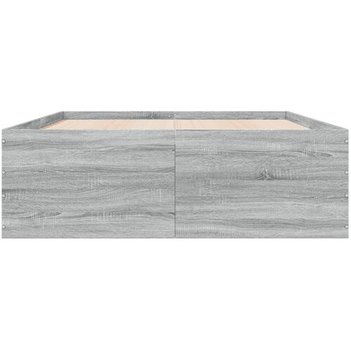  Okvir za krevet boja hrasta 140x190 cm od konstruiranog drva Slike