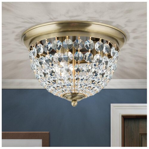 Orion dlu 1840/35 - kristalna plafonska lampa plafond 3xE27/40W/230V prečnik 35 cm bronza Cene
