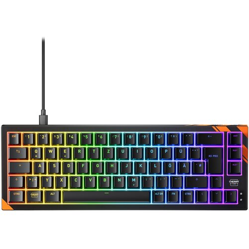Cherry K5 PRO TMR COMPACT keyboard Gaming USB QWERTZ German Black, Orange Cijene