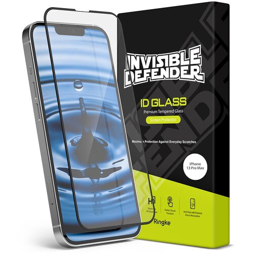 Ringke Invisible Defender ID Full Glass Kaljeno staklo za&amp;scaron;tita zaslona Puna pokrivenost s okvirom za iPhone 13 Pro Max Slike