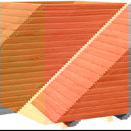 VidaXL vrtno cvetlično korito vo&amp;scaron;čeno rjavo 60x60x72 cm trdna borovina, (21204414) Slike