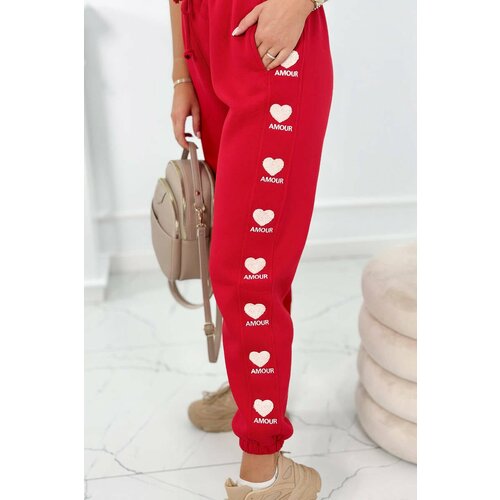 Kesi Cotton trousers Amour red Slike