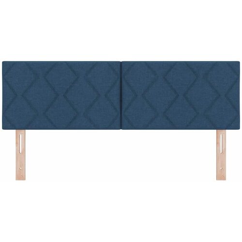  LED glava kreveta Plava 144 cm tkanina Slike