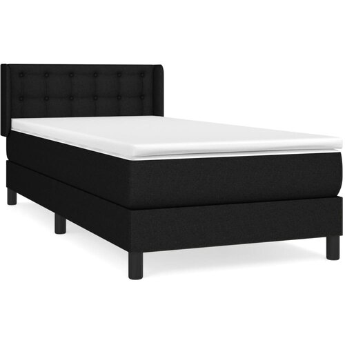 Maison Chic Box spring postelja - Vzmetna postelja z vzmetnico črna 90x200 cm blago SL813, (21889568) Slike