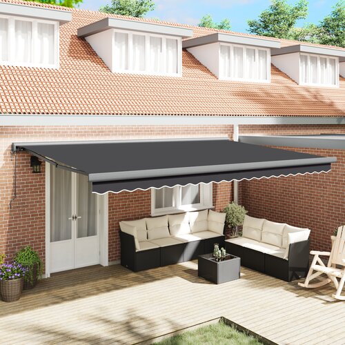 vidaXL Avtomatska retraktivna tenda Antracit 500x300 cm Cene
