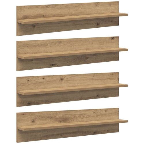 Police na zidu Zidne 4 pcs Umjetnički hrast 80 x 11,5 x 18 cm Cijene