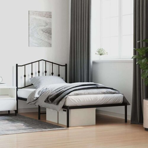 Metalni okvir za krevet s uzglavljem crni 100x190 cm Cijene