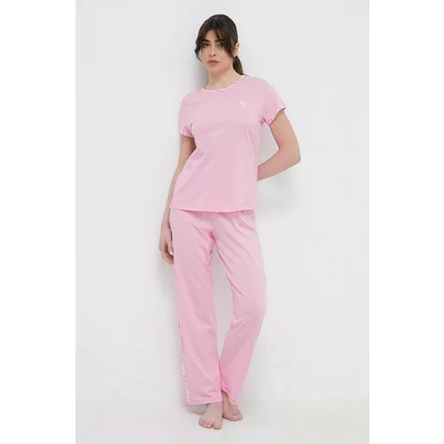 Polo Ralph Lauren Pižama ženska, roza barva