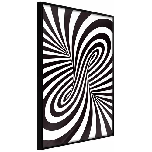  Poster - Black and White Swirl 40x60
