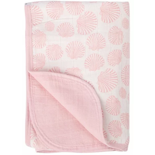 Mijolnir Ružičasta pamučna deka za bebe 120x120 cm Seashell –