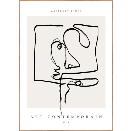 Malerifabrikken Plakat z okvirjem 30x40 cm Art Contemporain &amp;ndash; Malerifabrikken Slike
