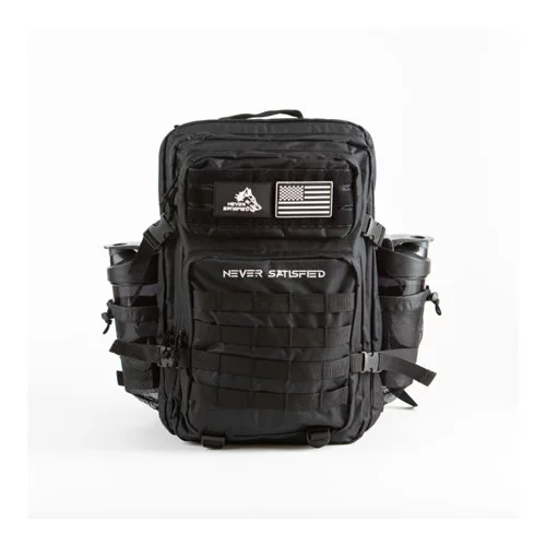 Never Satisfied Tactical Backpack, Black, (20702026)