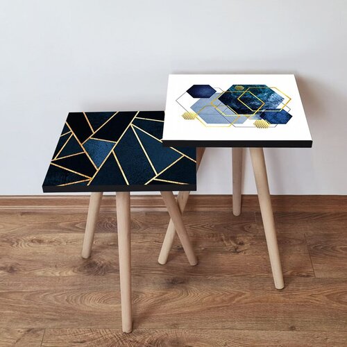 Hanah home Set 2 stočića 2Shp482 Navy Blue Cene