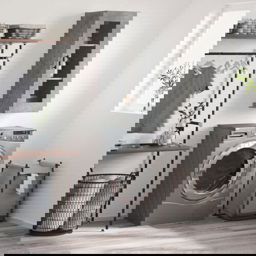 vidaXL Zidni ormarić siva boja betona 34,5 x 34 x 90 cm Cijene