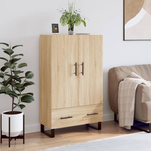  Visoka komoda boja hrasta 69,5 x 31 x 115 cm konstruirano drvo Cijene