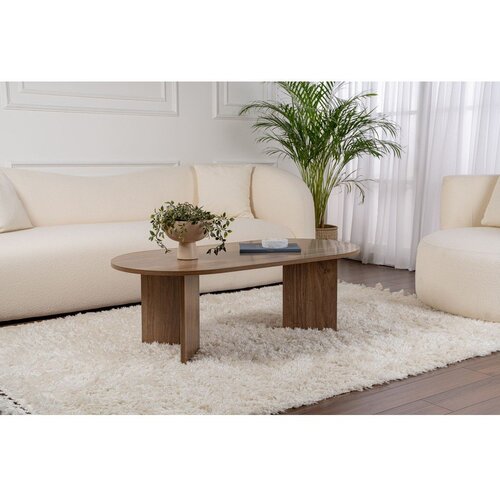 Kalune Design Tamno smeđi stolić za kavu u dekoru oraha 60x119 cm Sable &amp;ndash; Slike
