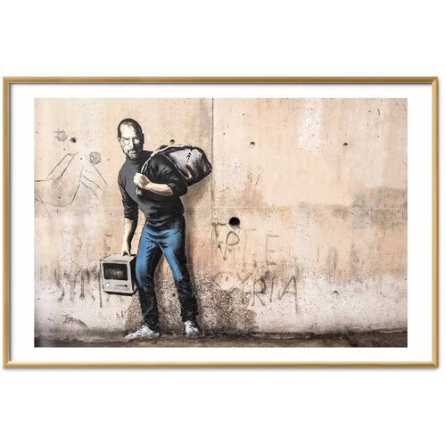  Plakat - Steve 90x60 Zlatni okvir s margom Cene