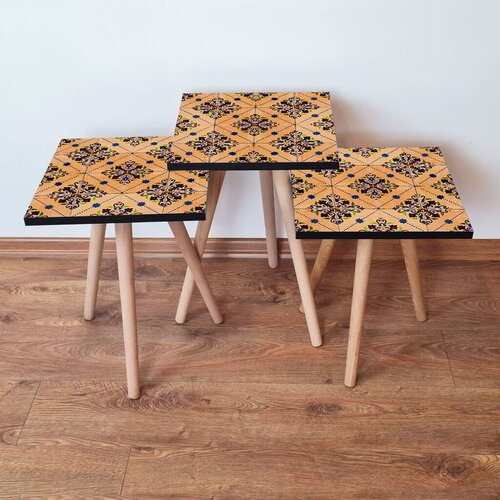 Hanah home set klub stočića 3Shp15, 3 komada, Svetloplava Slike