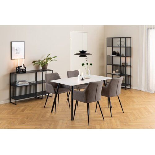 Actona Črn regal v kamnitem dekorju 120x83 cm Strington &amp;ndash; Slike