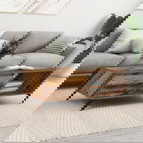  S policom s pohranom s vratima Staro drvo 90 x 60 x 35 cm Konstruirano drvo Slike