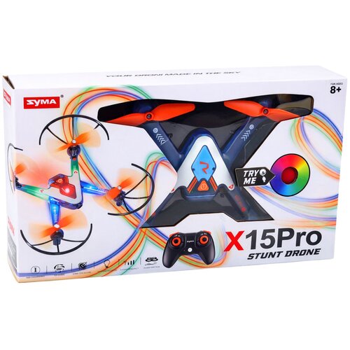  Akrobatski dron na daljinsko upravljanje X15 PRO STUNT - narančasto plavi Slike