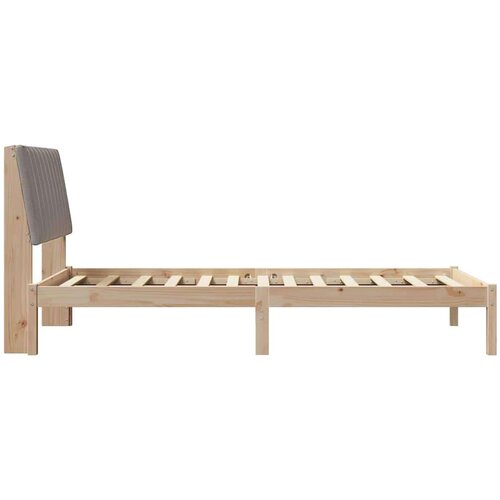  Okvir za krevet s uzglavljem Smeđa 100 x 200 cm tkanina Slike
