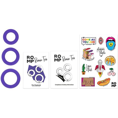 ROMP Remix Trio - set prstenova za penis - 3 kom (ljubičasti) Slike