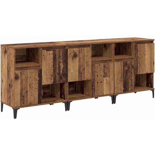  Komode 3 pcs Staro drvo 60 x 35 x 70 cm Konstruirano drvo Slike
