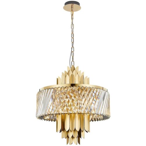  Luster na lancu MARGOT 9xE14/40W/230V, prečnik 55 cm, zlatna Cene