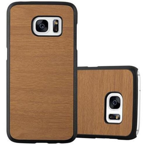 Cadorabo Ohi&amp;scaron;je, združljiv s Samsungom v Woody Brown - Trdo za&amp;scaron;čitni pokrov v lesu videz pred praskami in udarci, (20567900) Slike