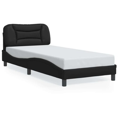  Okvir za krevet s uzglavljem crni 90x200 cm od umjetne kože Cene