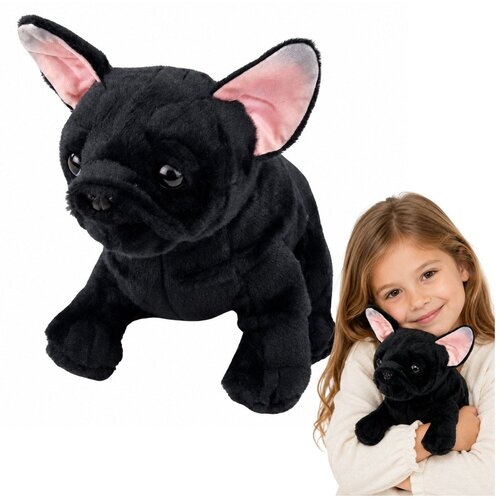 Plišana igračka Bulldog 22 cm - crni Cene