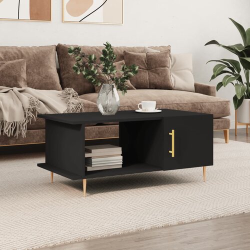  Stolić za kavu crni 90x50x40 cm od konstruiranog drva Slike