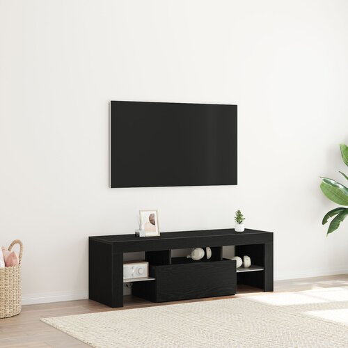 vidaXL TV kabinet Crni hrast Konstruirano drvo Srednji TV kabinet Cijene