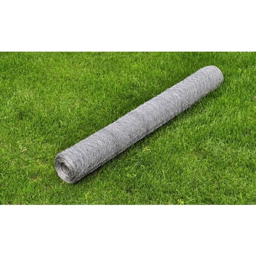 vidaXL Žična ograja pocinkano jeklo 25x0,5 m srebrna Cene