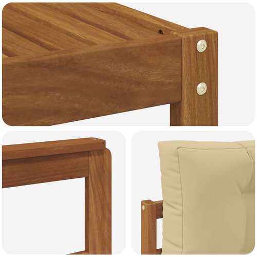  Set vanjskih sofa 6 kom. Prirodna i bež Smeđa 327 x 168,5 x 73 cm Slike