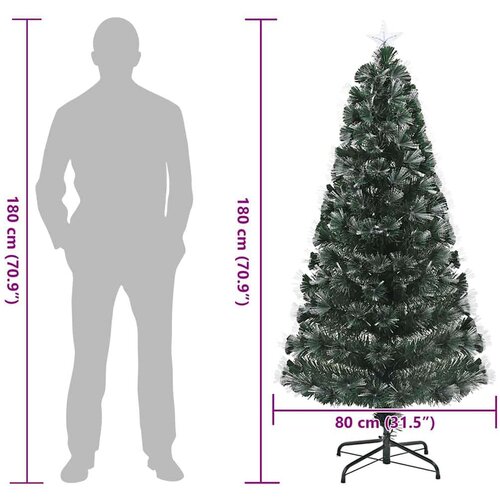 VidaXL Umjetno božićno drvce Zelena 180 cm PVC Slike