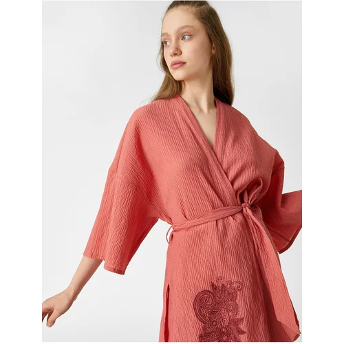 Koton Kimono & Caftan - Pink - Oversize