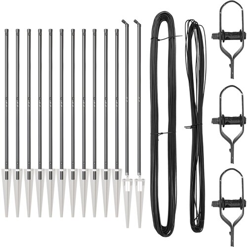 vidaXL Stebri za ograjo z bodicami 13 kosov Ø32 mm 170 cm Cinkano jeklo Cene