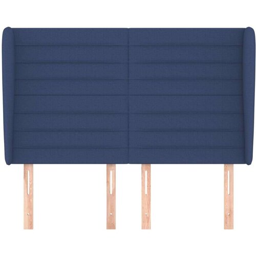  Uzglavlje s u&amp;scaron;ima plavi 147x23x118/128 cm od tkanine Slike