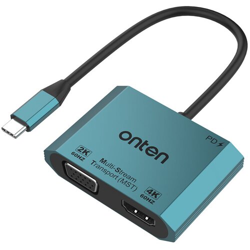 Onten Adapter usb type-c na hdmi (ženski) 4k 60hz + vga (ženski) 2k 60hz 16cm (otn-m205) Cene