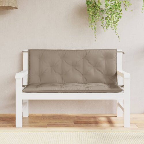  The Living Store Blazina za vrtno klop 2 kosa taupe 120x50x7cm oxford tkanina - Blazina Za Vrtno Klop, (21445964) Cene