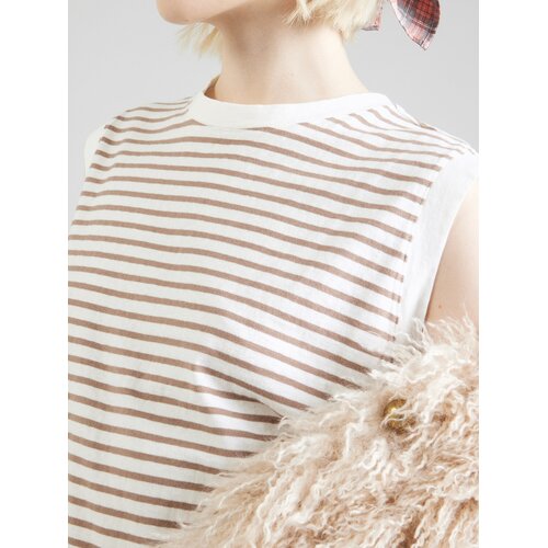 Levi&amp;#039;s Majica &amp;#039;Boxy Tank Top&amp;#039; rjava / bela Slike