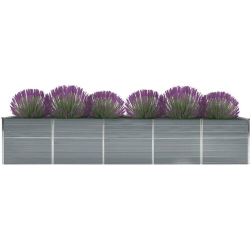  Visoka greda pocinkano jeklo 400x80x77 cm siva Cene