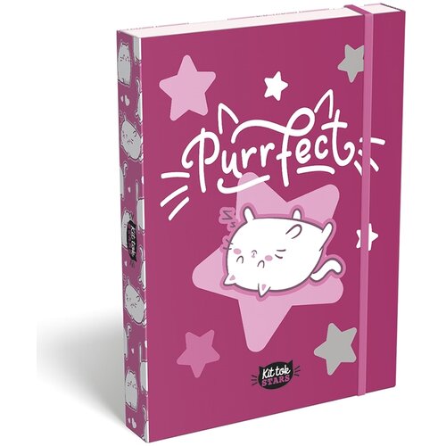 ICO Lizzysuli Kittok stars kutija za bilježnice s gumm, s motivom mačke, A5 Slike