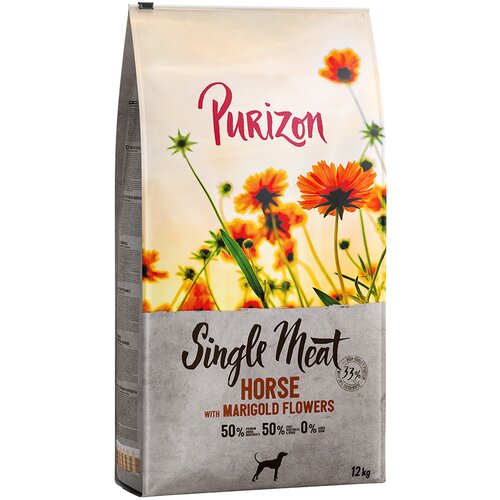 Purizon Single Meat Adult konj s sladkim krompirjem in cvetovi ognjiča - 12 kg Cene
