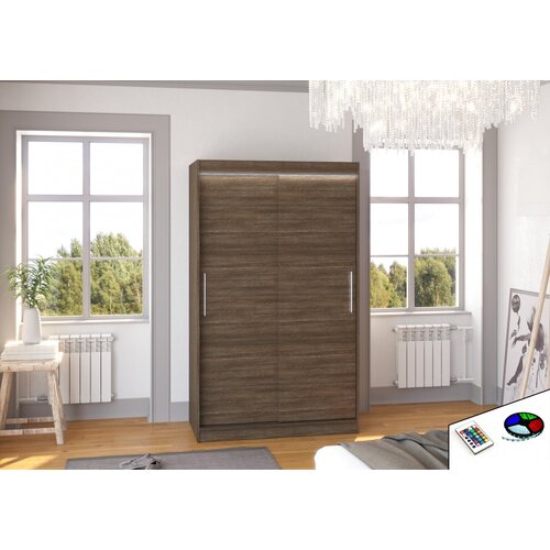 ADRK Klizni ormar COLLIN s LED rasvjetom, 120 cm - �OKOLADA Cijene