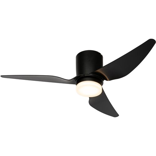 QAZQA Stropni ventilator črn, vključno z LED z daljinskim upravljanjem - Patty Slike