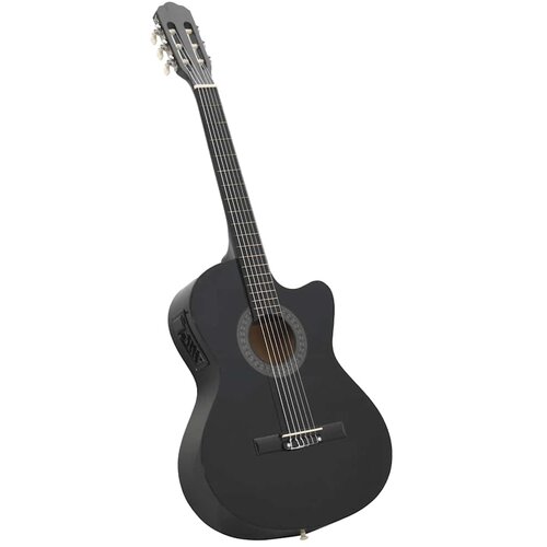  Klasična gitara Western s ujednačivačem i 6 žica crna Slike